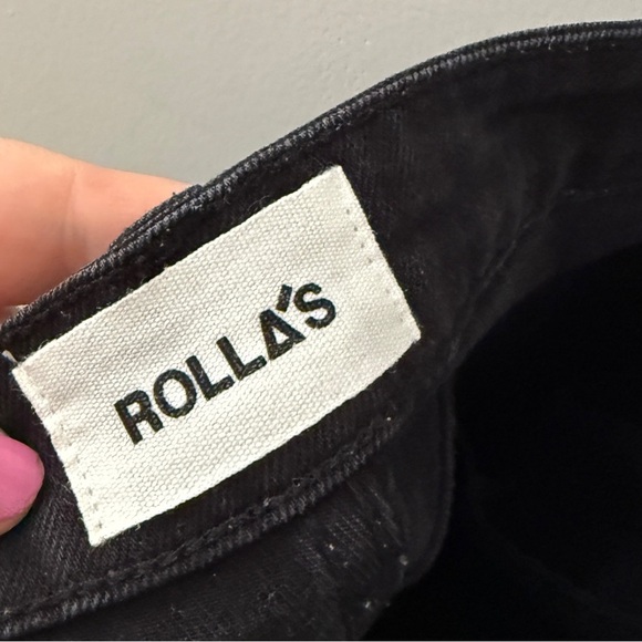 ROLLAS Heid High Rise Loose Straight Black Jeans Size 29 - Picture 8 of 11